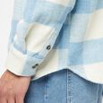 KK Chest Signature Heavy Flannel Shirt light blue/cream