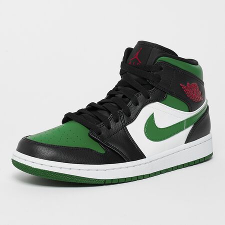 Air Jordan 1 Mid black/pine green/white/gym red