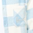 KK Chest Signature Heavy Flannel Shirt light blue/cream