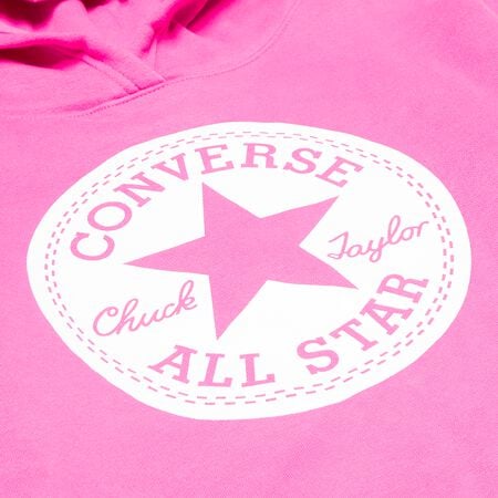 JUNIOR CHUCK PATCH CROPPED  HOODIE mod pink
