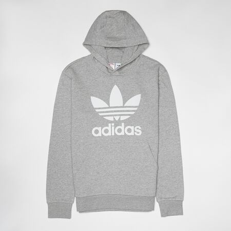 adidas Originals adicolor Trefoil Hoodie medium grey heather/white Hoodies  bei SNIPES bestellen | Sweatshirts