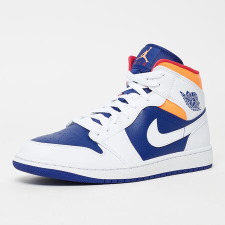 Air Jordan 1 Mid white/laser orange/deep royal blue