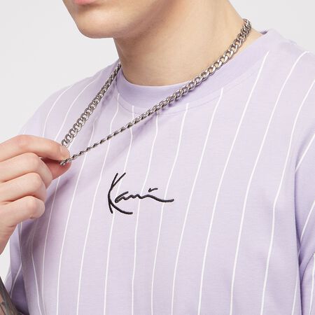 Small Signature Pinstripe Tee lilac/white