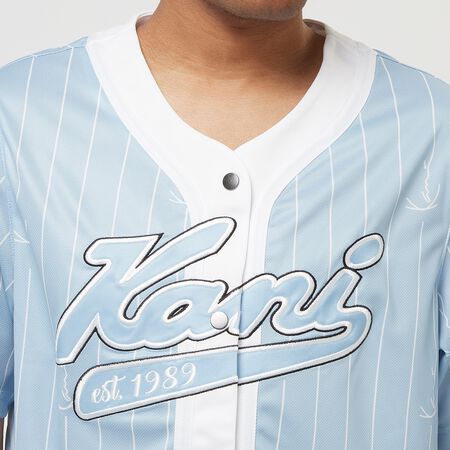 Varsity Logo Pinstripe Baseball Shirt 