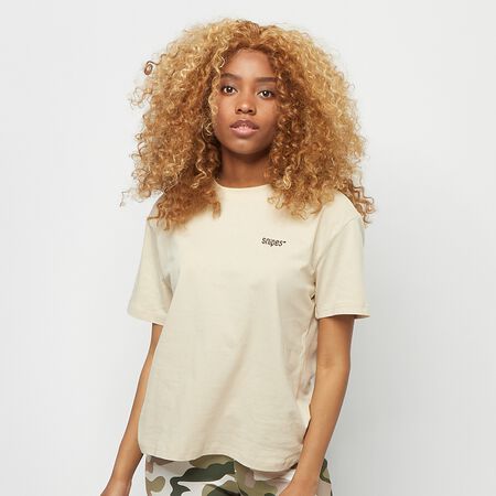 Small Logo Essential Oversize Tee light brown