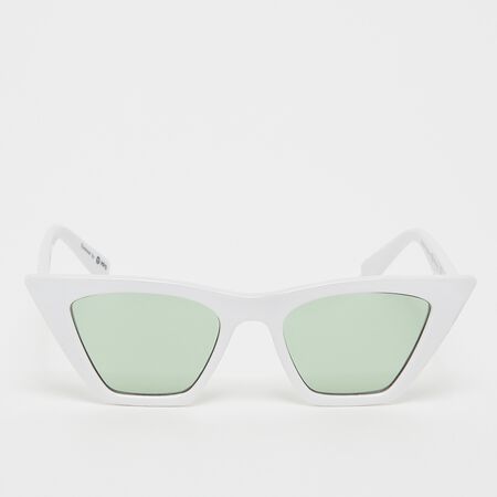 Cat-Eye Sonnenbrille - weiß, grün