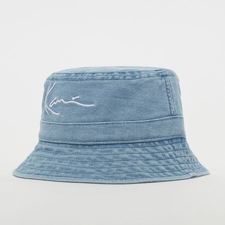 KK Small Signature Denim Bucket Hat blue