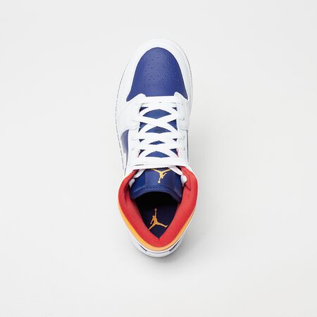 Air Jordan 1 Mid white/laser orange/deep royal blue